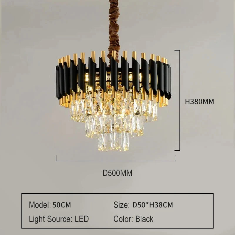 Luxury Modern Living Room Crystal Ceiling Chandelier Lighting Light Lustre Indoor Dining Bedroom Home Decor Hanging Pendant Lamp