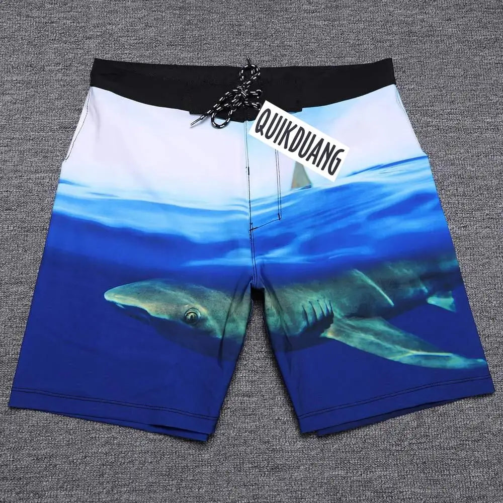 New Fashion Men's Waterproof Stretch Surf Pants Quick-Dry Bermuda Boardshorts Casual Spandex Swimming Trunks Beach Shorts T04