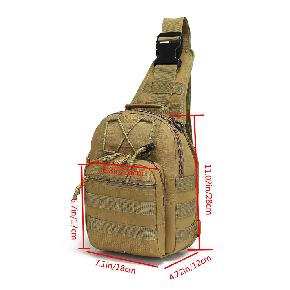 Men Cross body Sling Backpack Shoulder Chest Bag Travel Outdoor Sports Climb Tactical Military Nylon Male Side Messenger Bag