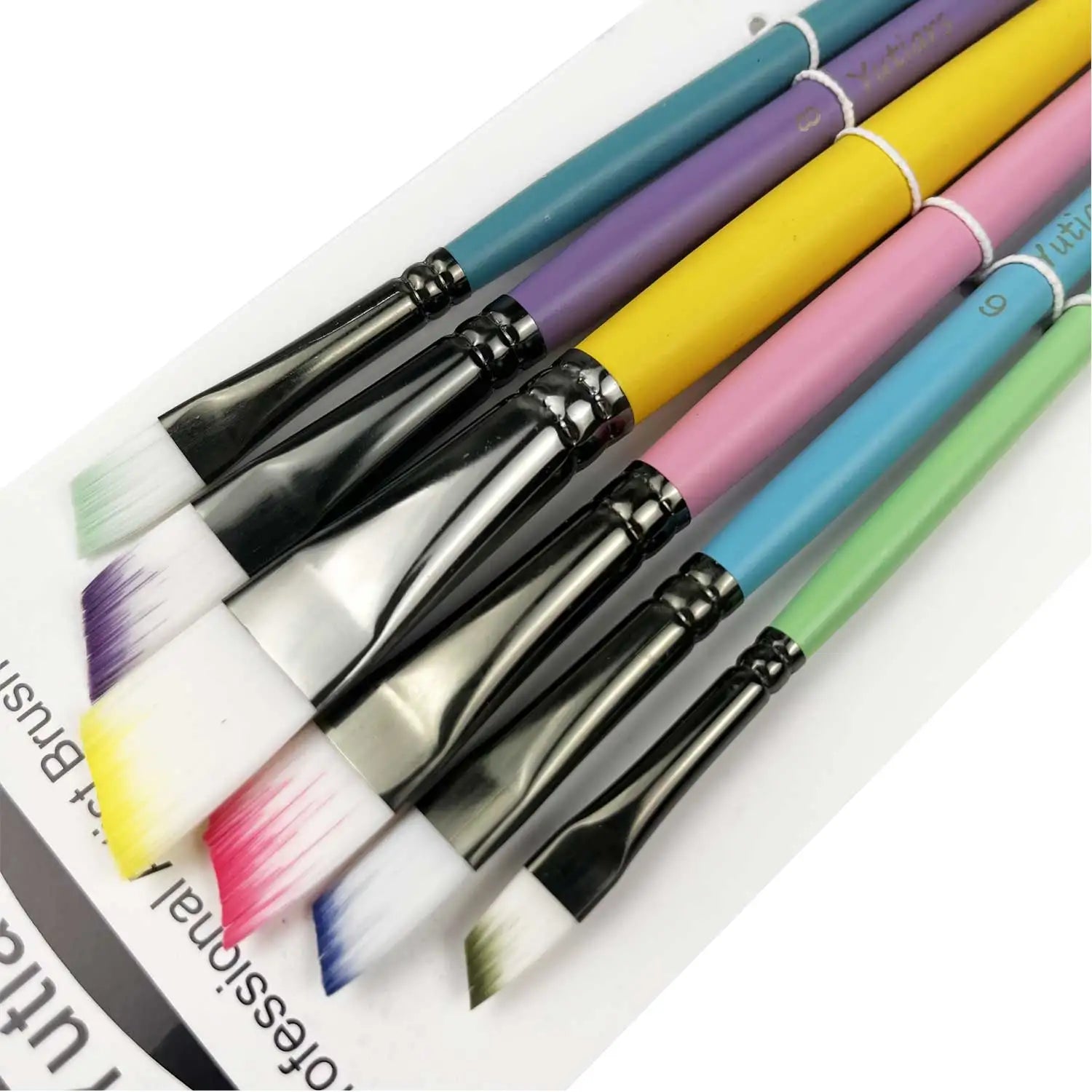 6 Pieces Paint Brush Set Artist Series Suitable for Artists and Beginners for Acrylic Painting Oil Watercolor Gouache