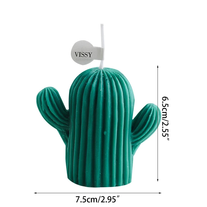 Small Cactus Scented Wax Candles Ornament for Home Bedroom Office Wedding Party Decoration for Cre