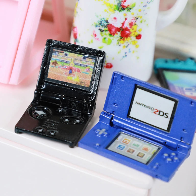 Dollhouse Compatible Miniature Game Console Model, Ideal for Decoration and Prop Photography