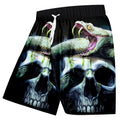 Men's swimming trunks 3D skull print beach shorts quick-drying outdoor leisure sports shorts swimwear fashion men's shorts
