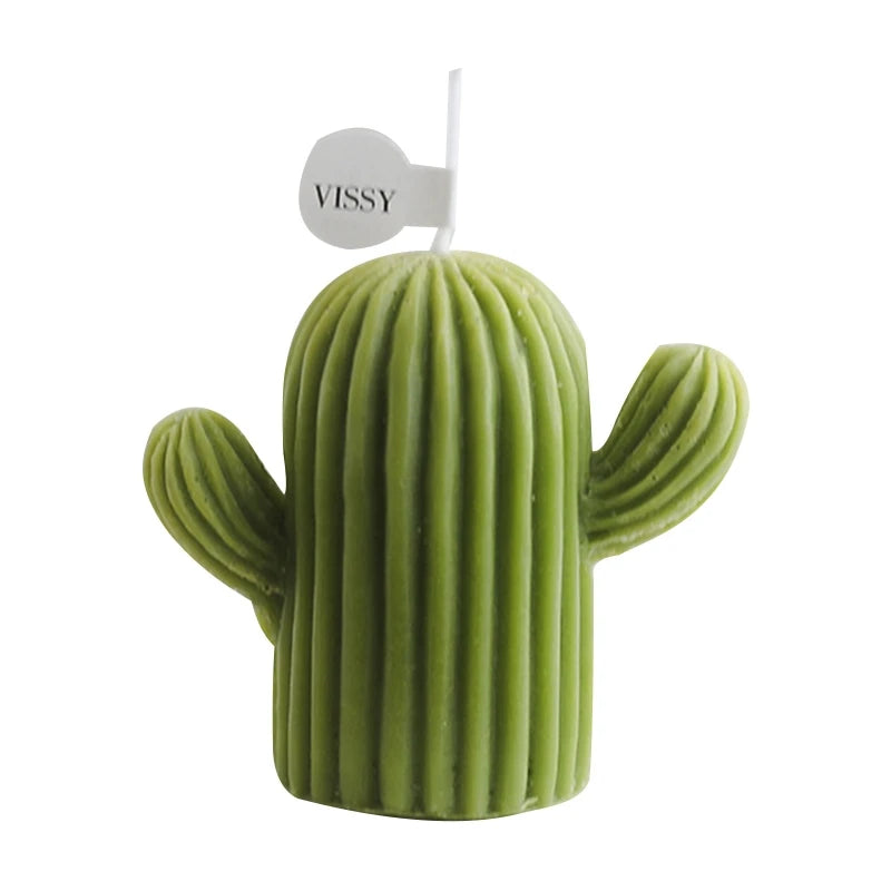 Small Cactus Scented Wax Candles Ornament for Home Bedroom Office Wedding Party Decoration for Cre