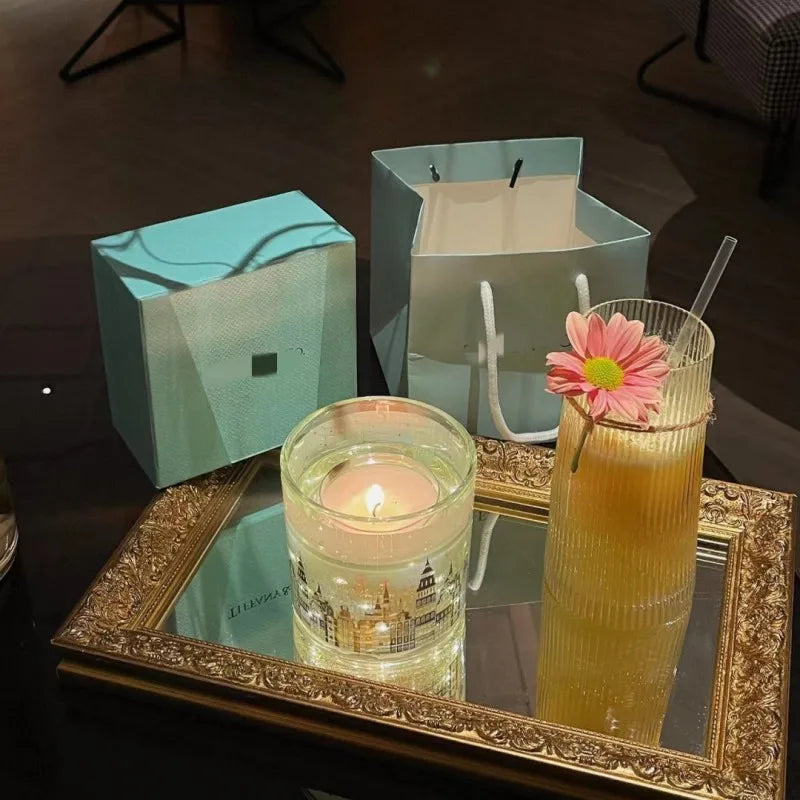 Luxury Fashion Brand Aromatherapy Candles Smokeless Scented Candle Bright Night Fragrance Gift Box Romantic Room Decor Gifts