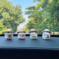 Cute Hamster with Straw Hat Car Ornament,Car Decoration Auto Interior Dashboard Accessories
