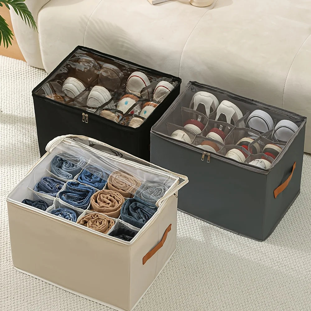 1pcs Shoe Organizer for Closet Foldable Oxford Fabric Shoe Storage Box for Sneakers Sandals for Clothes Shoe Storage Organizer