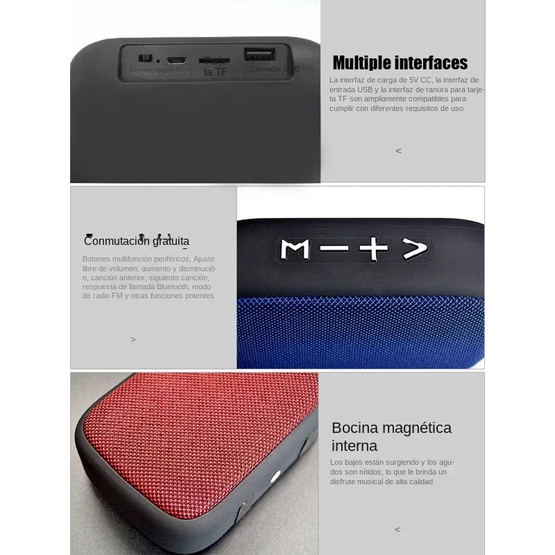 Portable Mini Fabric Strip Bluetooth Speaker Sound 3D Stereo Music Surround Bass Outdoor Speakers Support FM-TF Cards For Phone
