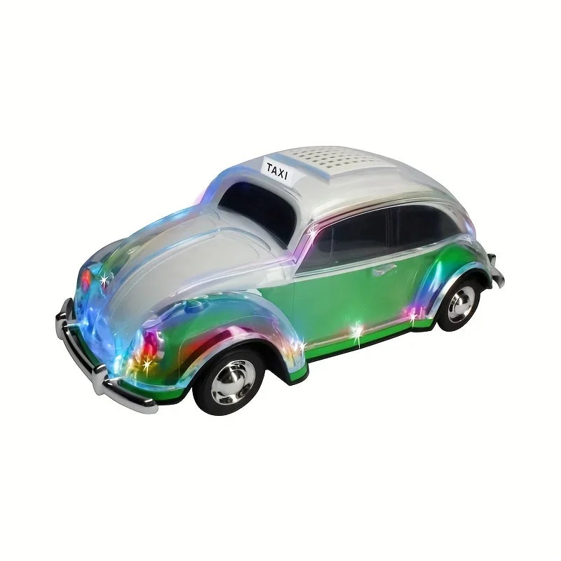 Portable Wireless Speaker Colorful  LED Flash Light Car Shape Bluetooth Subwoofer Music Player USB FM TF AUX TWS Party Gift