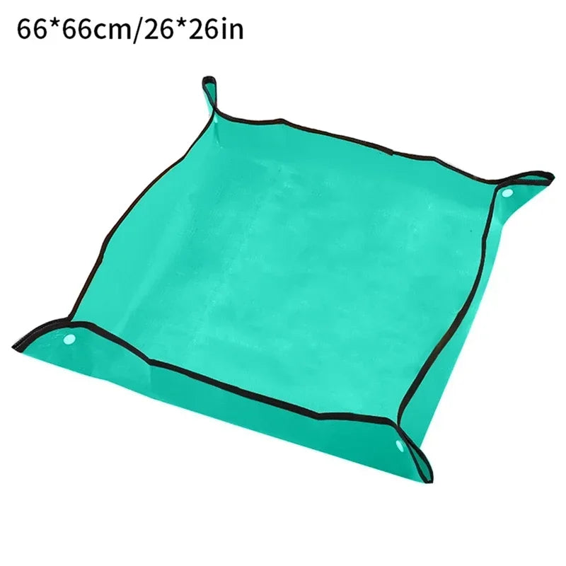 Gardening Mat PE Square Plant Pad Waterproof for Transplanting Flower Pots Potting Mat Foldable Garden Repotting Anti-dirty Tarp