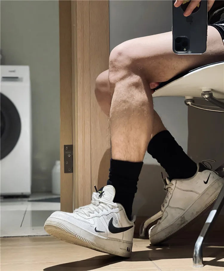 Socks For Men Calcetines Business Socks Crew Meias Basketball Solid Man Socks Cotton Sweat Absorption Sport Men Sock Football