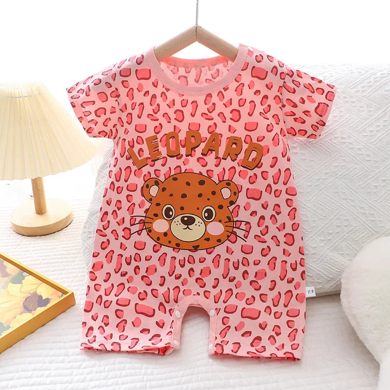 2025 Infant Toddler Crawling Clothes Cotton Summer Boys Girls Thin Male Baby Female Short-sleeved Romper suit Children's Onesie
