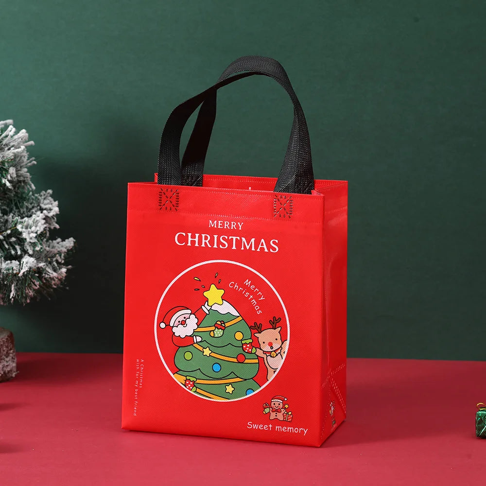 Christmas Gift Bags Non-Woven Christmas Bags Christmas Decorations for Home 2024 Navidad Natal Gifts New Year 2025 Packing Bag