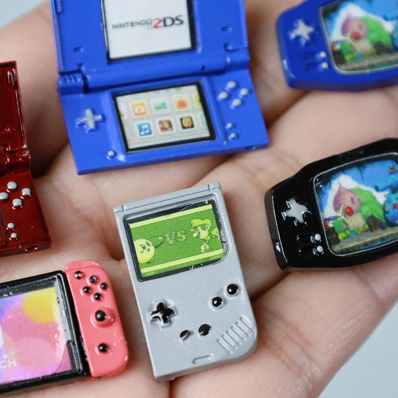 Dollhouse Compatible Miniature Game Console Model, Ideal for Decoration and Prop Photography