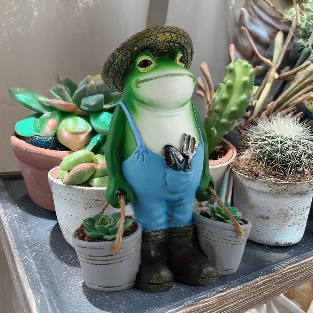 Outdoor Courtyard Balcony Supplies Small Creative Decorative Ornaments Animals Frogs Gardens Succulent Flowerpots Festival Gifts