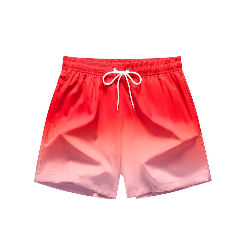 Men's Solid Color Swimming Trunks Comfortable And Breathable Swim Trunks Bathing Suit Drawstring With Pockets For Diving Surfing