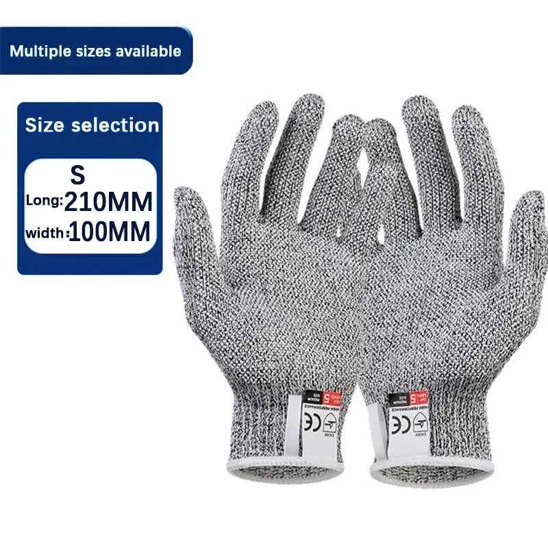 Cut Resistant Gloves Grade 5 Abrasion Resistant Carpentry Kitchen Knife Fish Grabbing Slip Resistant Hand Protection