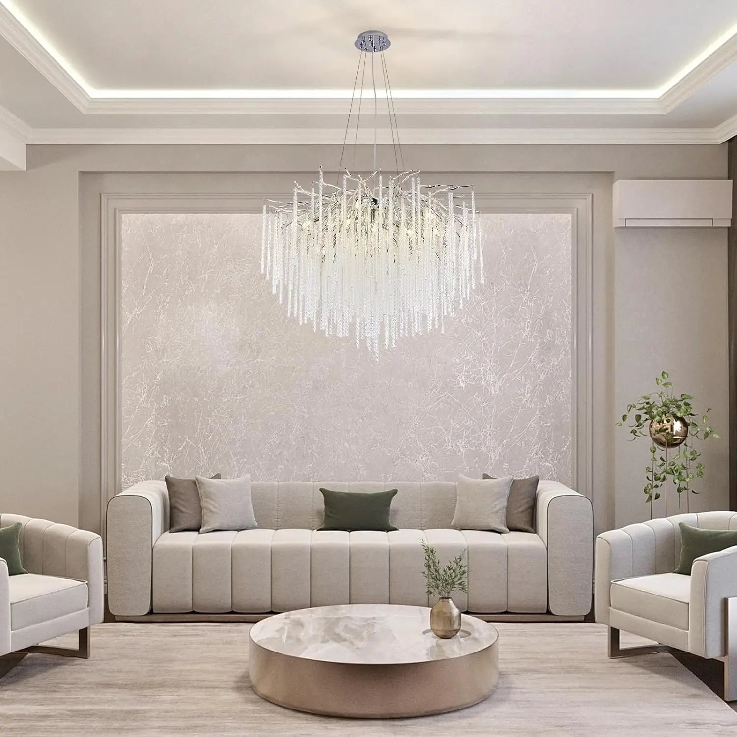 Long Crystal Branch Chandeliers For Dining Room Kitchen Table, Modern Black Crystal Hanging Chandelier Living Room Bedroom
