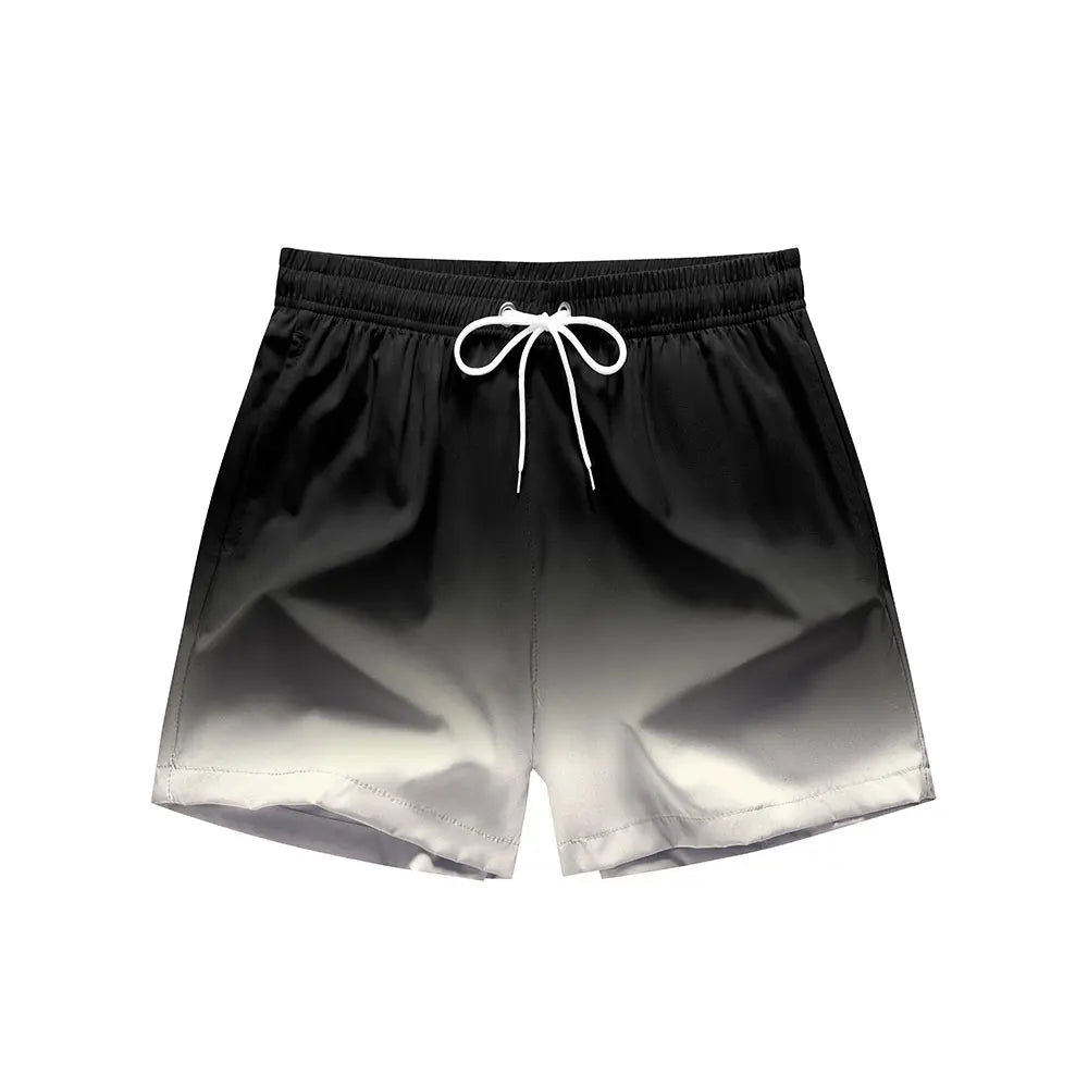 Men's Solid Color Swimming Trunks Comfortable And Breathable Swim Trunks Bathing Suit Drawstring With Pockets For Diving Surfing