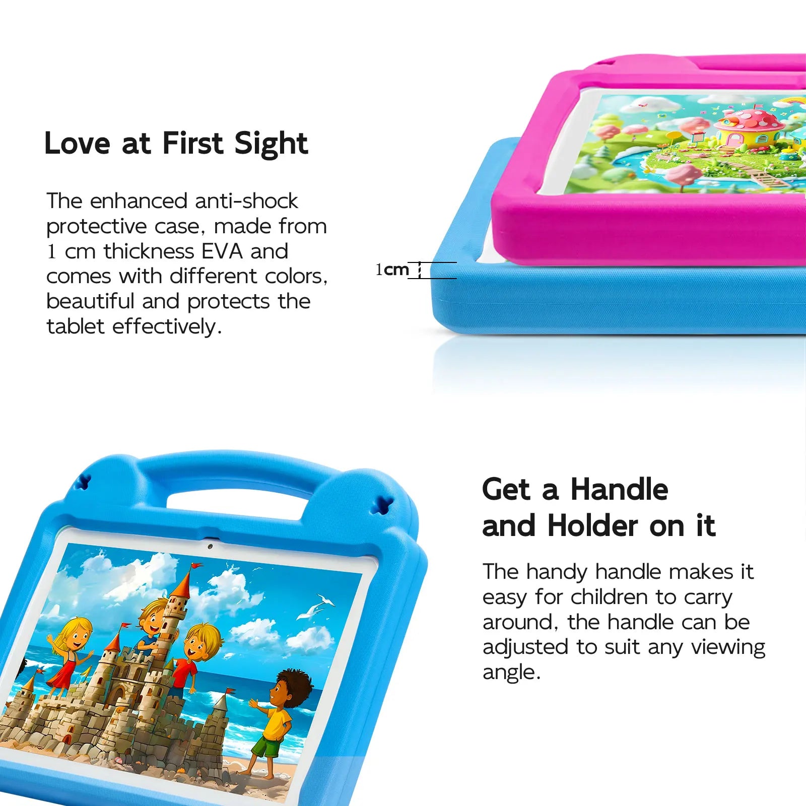Paitanry 10.1 Inch Kids Tablet 5000Mah Octa-Core 8GB（4+4 Expand）RAM 64GB ROM A523 2.0GHZ Learning Education Children's Tablets