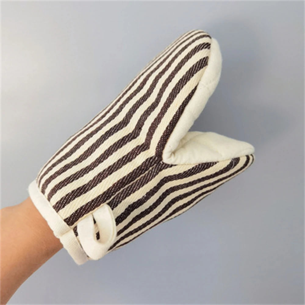 Household Insulated Gloves Microwave Anti-scald Gloves Thicken Striped Baking High Temperature Resistant Gloves Kitchen Tools