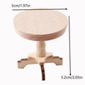 Dollhouse Miniature Coffee Table Small Round Table Original Wood Table Furniture Home Model Decor Toy Accessorie