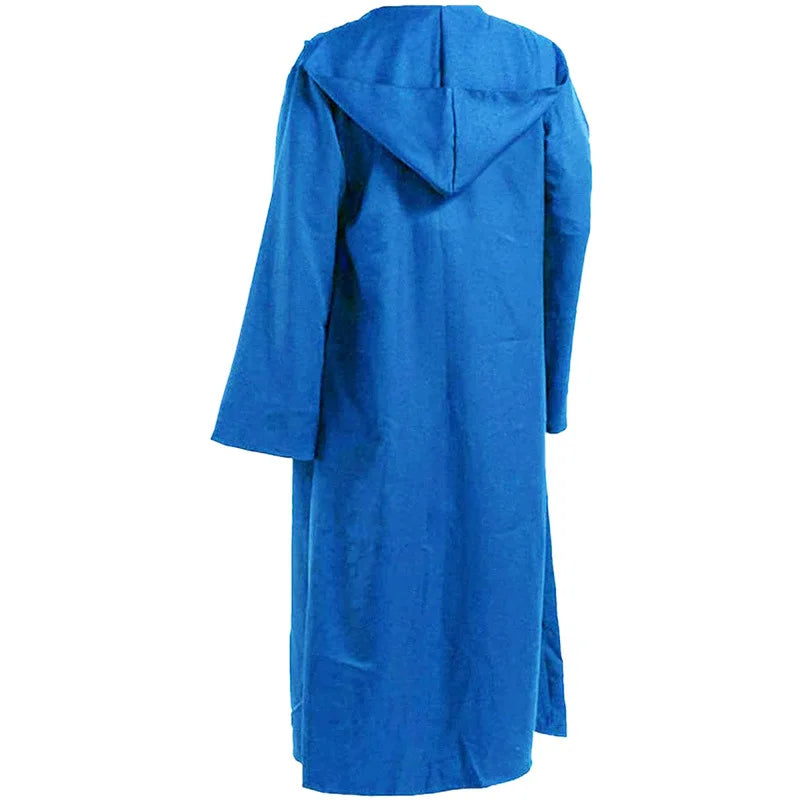 Halloween Festival Costumes Solid Long Robe Cosplay Costumes Abayas Hooded Punk Style Cloak Medieval Gothic Cape Novelty