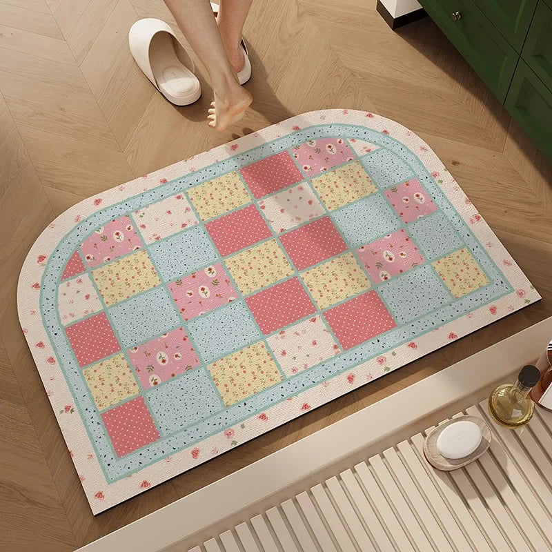 Bathroom Mat Toilet Entrance Doormat Bath Rug Non-slip Carpet  Absorbent Foot Mats for Floor Anti-slip Area Rugs Home Decor