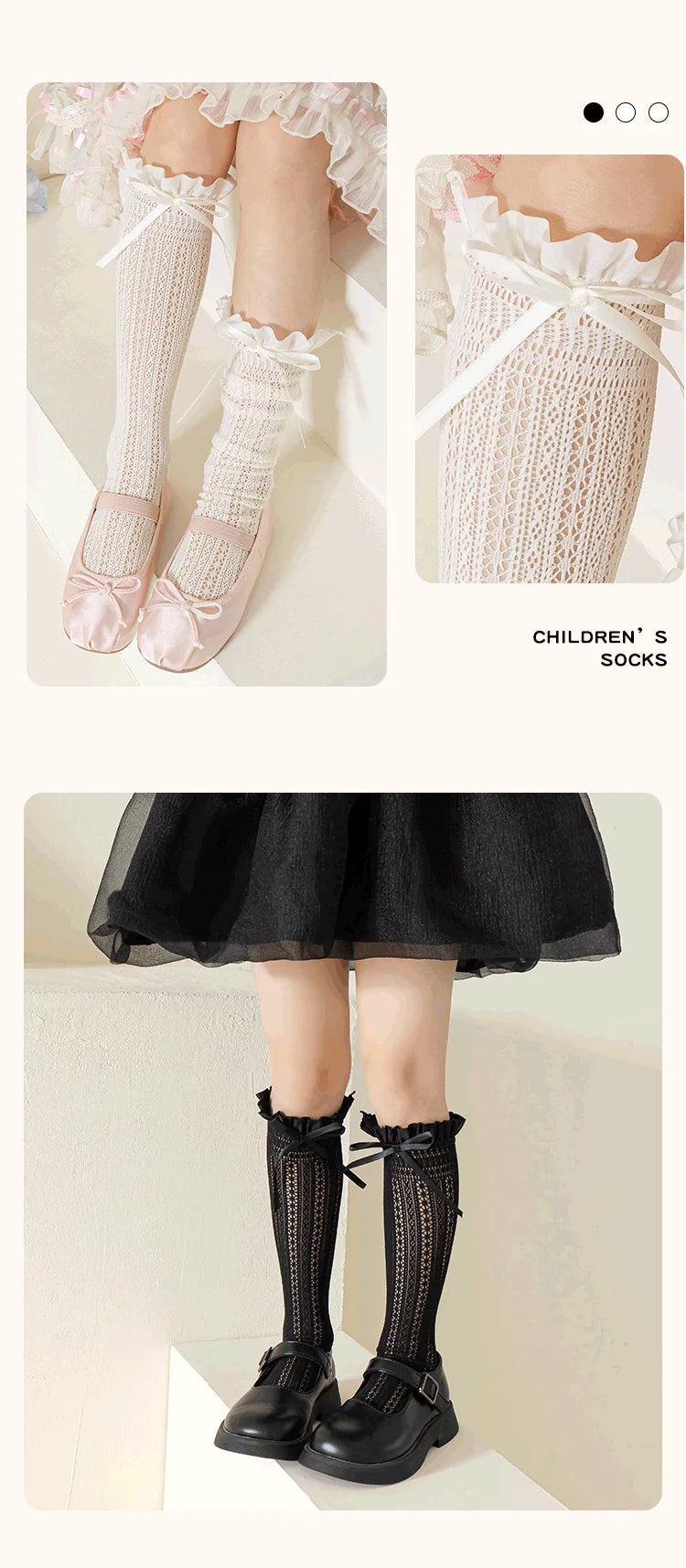 Girls Kids Geometric Retro Twists bowknot Long Kawaii Socks Princess Sweet Baby Over Knee High Sock Hollow mesh Lolita Stockings