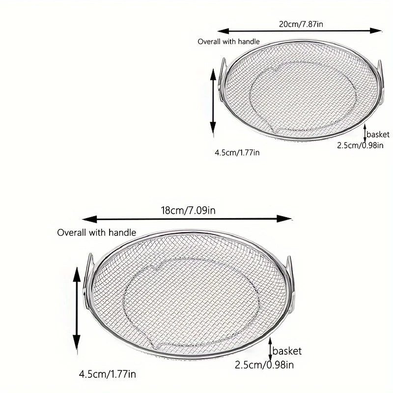 tainless Steel Filter Tray,Reusable Round Mesh Basket,Frying Grilling,Kitchen Strainer,Fruit vegetable water filter basket