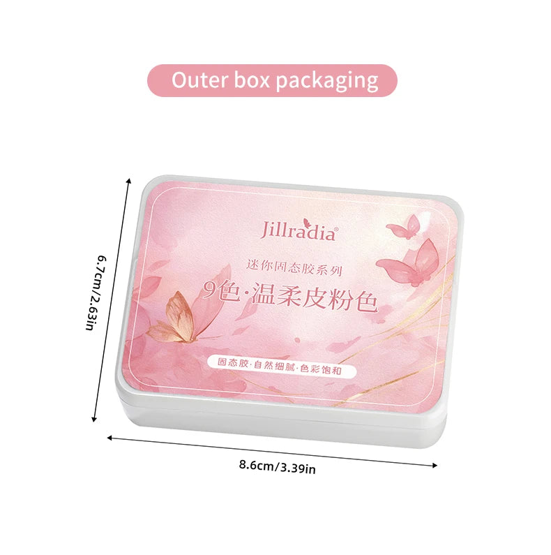 Jillradia 9-Colors New Popular Solid Gel Nail Gel Semi Permanent Nail Art Soaking UV LED Gel Christmas Manicure Gift Nail Salon