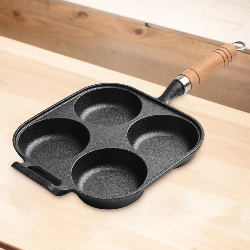 Thicken Frying Pan Cast Iron Breakfast Grill Cooking Pot Egg Frying Pan Egg Pancake Steak Pan Non-Stick Cake Maker Pancake Pan