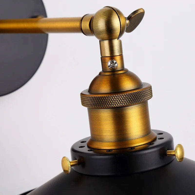 Vintage Loft Led Wall Lamps For Industrial Home Decor Retro Bathroom Bedside lamp Iron Lampshade Edison wall Lighting Fixtures