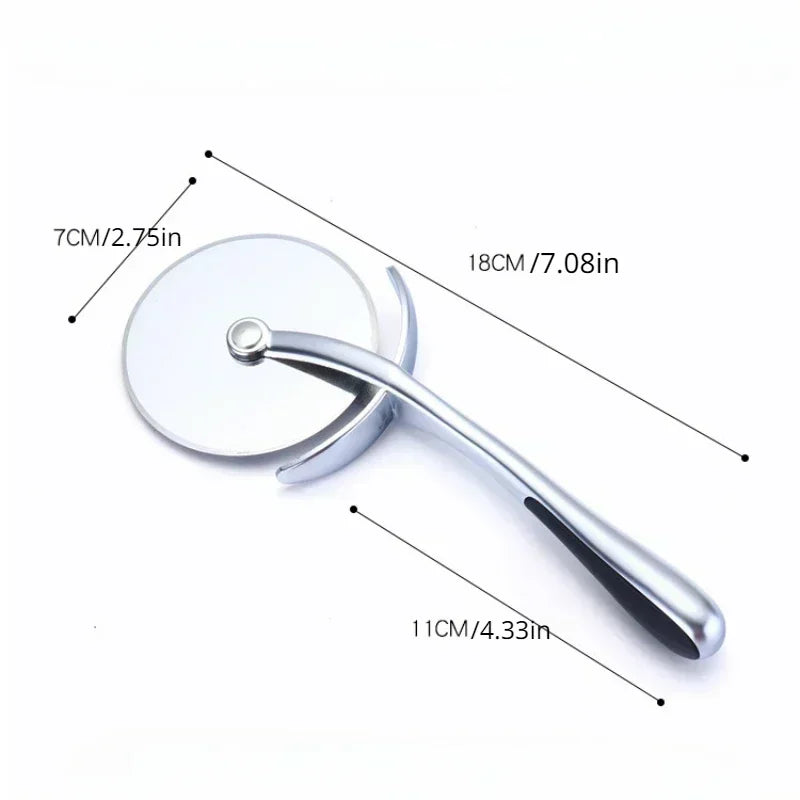 Pizza Cutter Stainless Steel Single Wheel Cake Bread Pies Round Knife Zinc Alloy Handle Kitchen Baking Tools Pizza Slicer