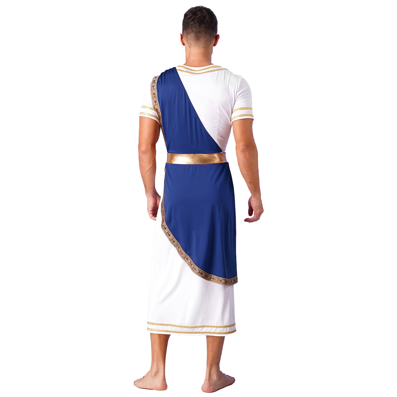 Mens Ancient Greek God Cosplay Outfit Roman Robe Costumes Ancient Greek Toga Spartan Dress Up Retro Vintage Warrior Clothing
