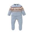 Baby Romper Knitted Toddler Kid Clothes 0-9M Infant Overalls Cute Bears Newborn Boys Girls Jumpsuit Long Sleeve Foot Wrap Autumn