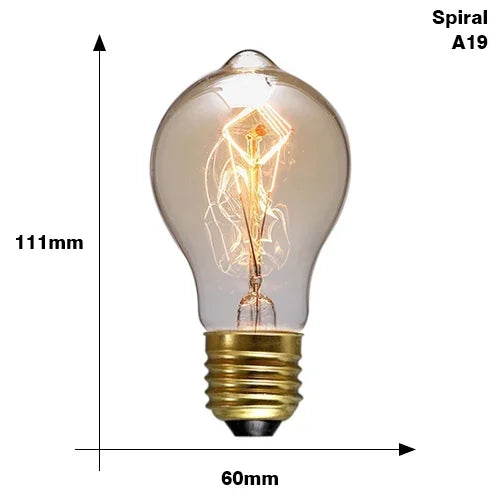 Vintage Edison LED Filament Bulb E27 220V 4W Dimmable Amber Glass ST64 G80 G95 G125 T185 A19 Retro Incandescent Lamp for Home