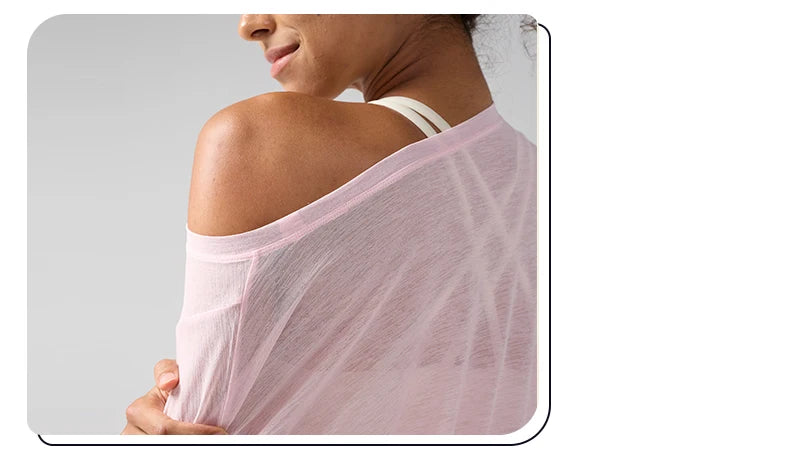 Women's Fitness Sports T-shirt Summer Loose Short Sleeve Quick Drying Gym Running Top Female Leisure Clothing