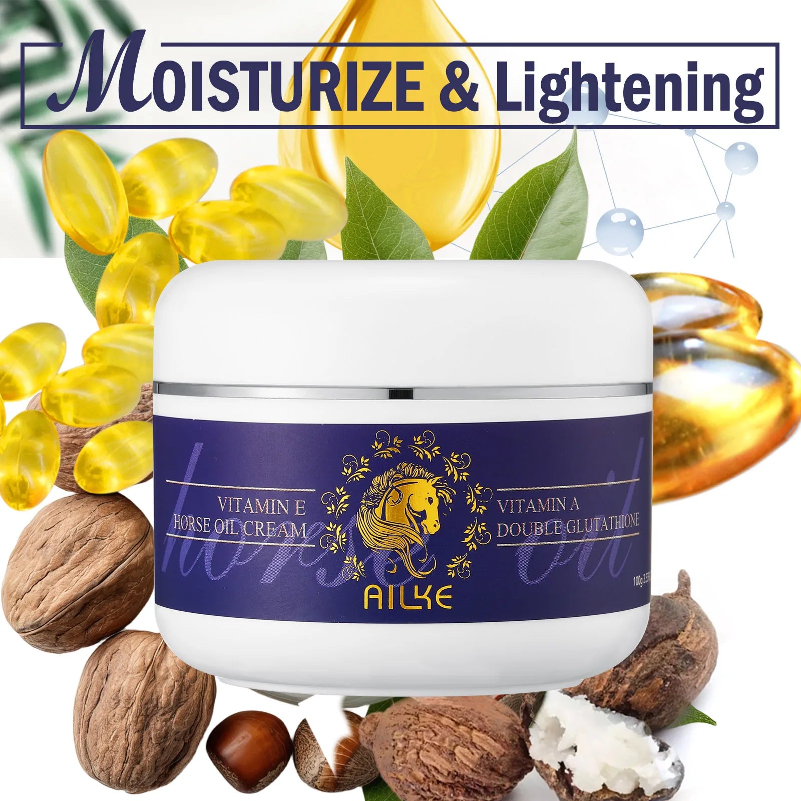 AILKE Double Glutathione Whitening Daily Skin Care, Clean Skin, Lightening, Even Toning, Remove Melanin, For All Skin Types