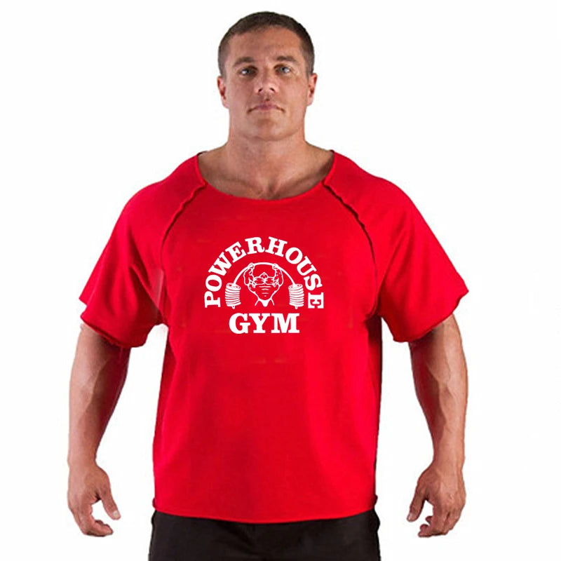 Men's Clothing Gym Fitness Clothes T-shirt Tops Breathable Vintage Graphic Shirts Oversized New Short Sleeve Top Cotton Tshirt