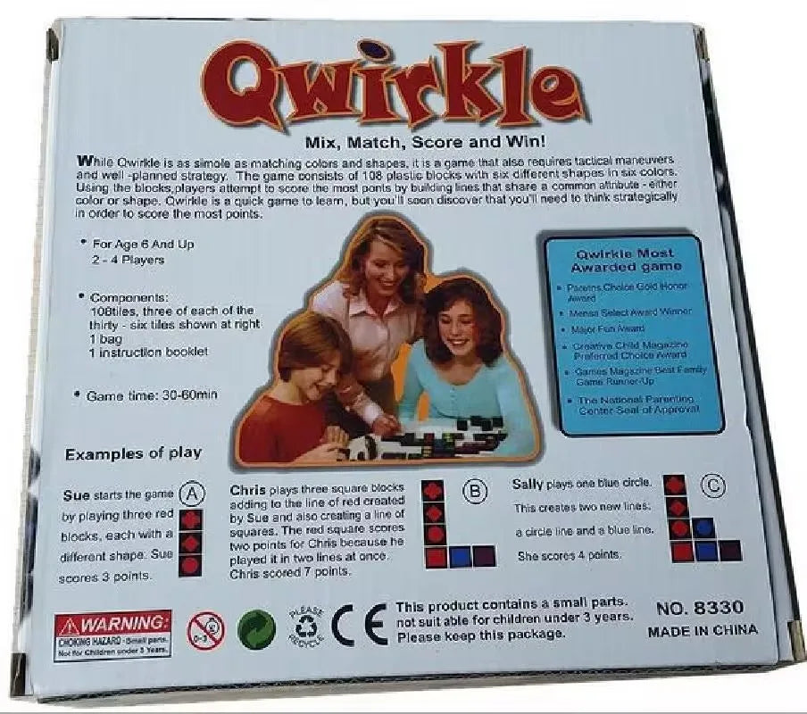 2024 New Children's Educational Toys Qwirkle Wooden Chess Parent Child Interactive Games Children's Adult Toys Christmas Gifts