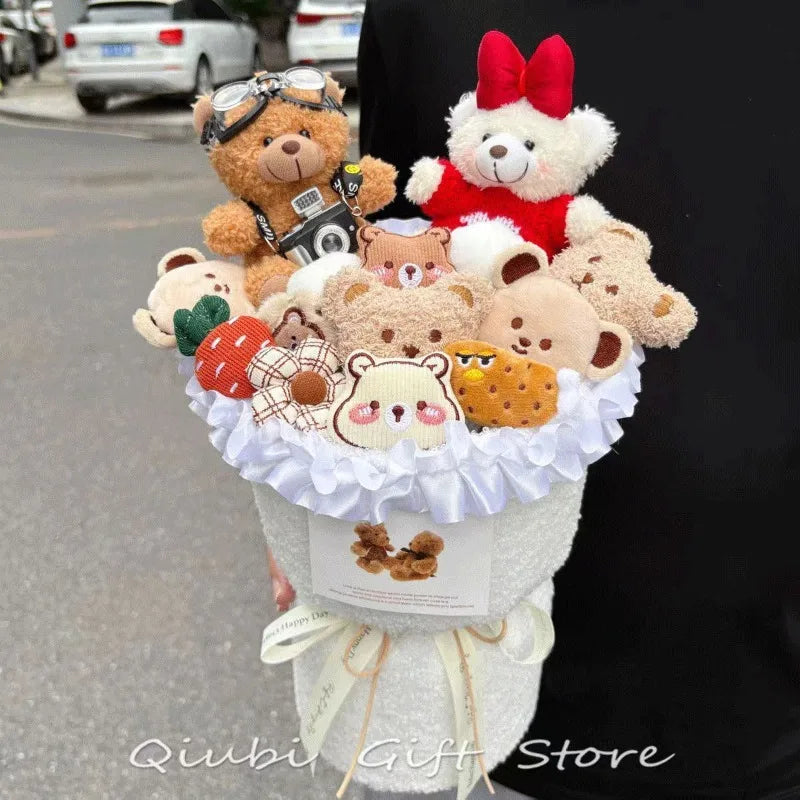 Birthday Gifts for Girlfriend - Cute Doll Bouquet Flowers, Lovely Surprise Present Idea for Her Special Day