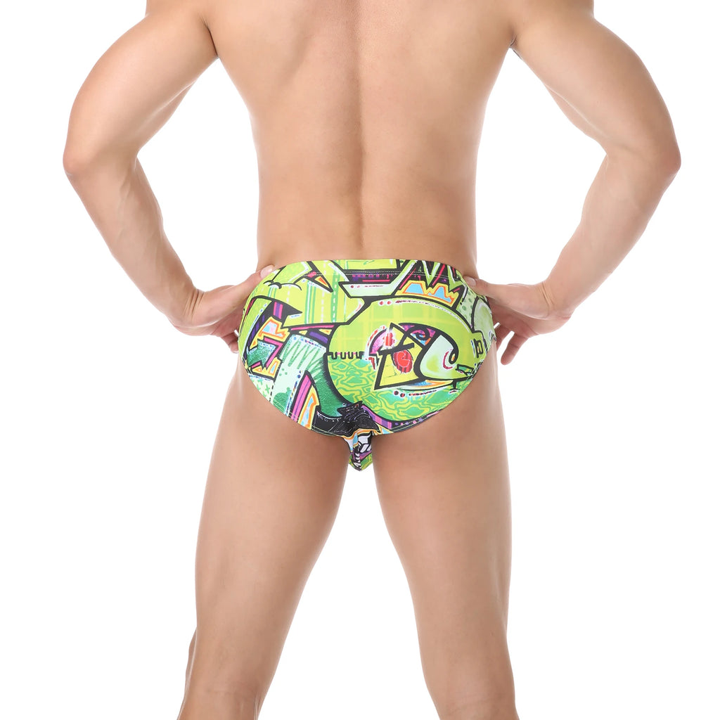 Men Swimming Trunks Sexy Low-waisted Briefs Bikini Summer Sport Beach Shorts Swimsuit Swimwear Bathing Suit Surfing Swim Briefs