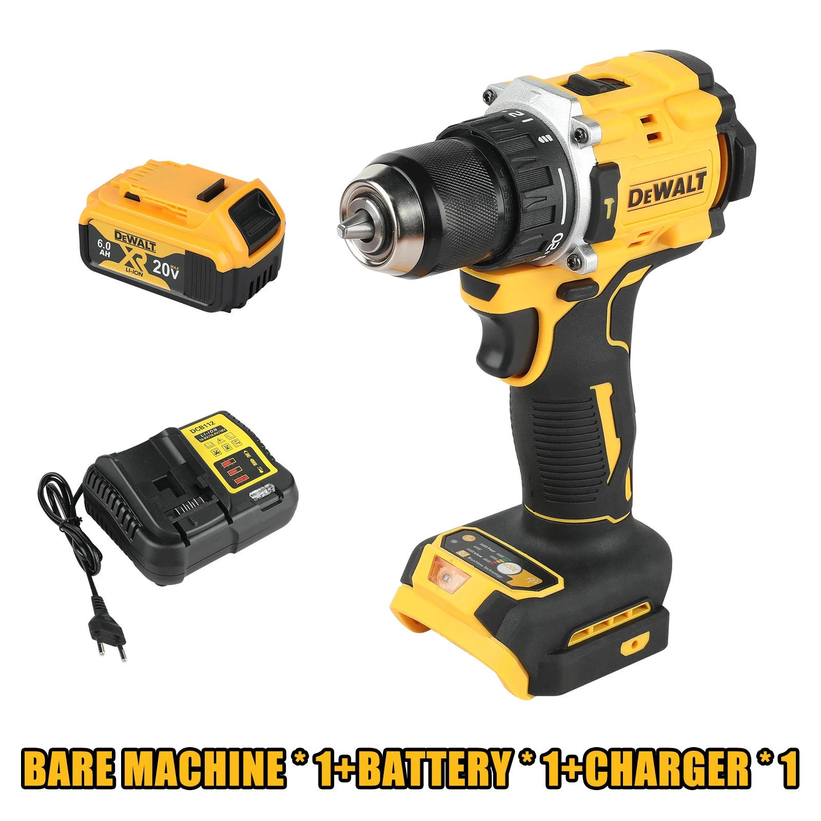 Dewalt 20V DCD805 Cordless Impact Drill Brushless Impact Drill/driver Kit Tool, Car Repair Tool