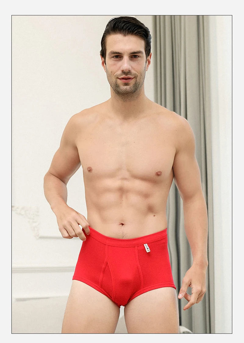 Men's Briefs Sexy Underwear Men 100%Cotton Soft Underpants Comfortable Solid Panties Male High Waist Breathable Underwear Cuecas