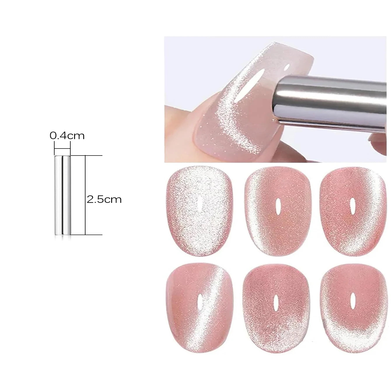 10ML 1-10PCS Sunrise Cat Eye Nail Glue Popular Winter Red Colors Silk Glass Bead Chasing Light Magnet Cat Eye Nail Polish Gel