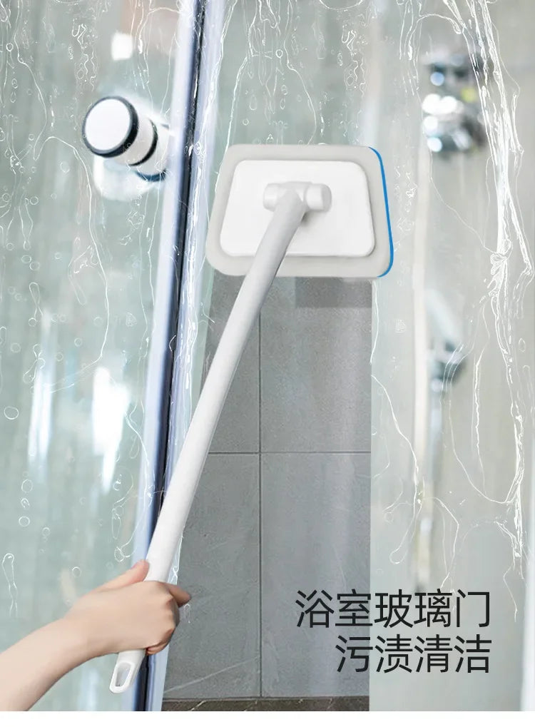 Cleaning Brushes  Bathroom Accessories Wall Cleaning Sponge Hanging Long Handle Removable Floor Bathtub Home Household