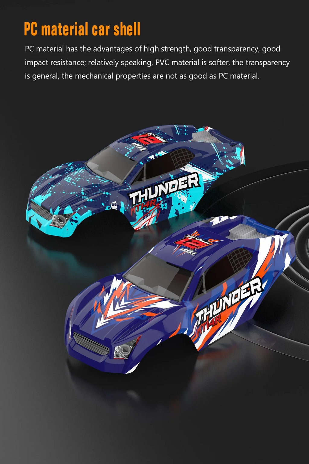 JIUSI MT14R 1/14 RC Racing Car 3S Battery 4WD 80km/h Brushless Motor 2.4G Remote Control 35C High Speed Off-road RC Truck