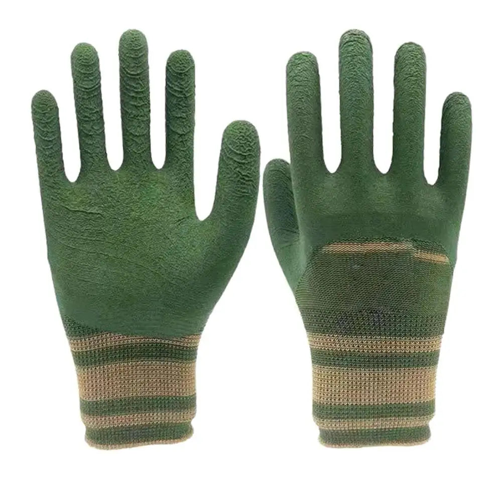 1Pair Gardening Gloves Latex Waterproof Horticultural Gloves Non-slip Protective Gear for Vegetable Flower Plant Gardening Glove