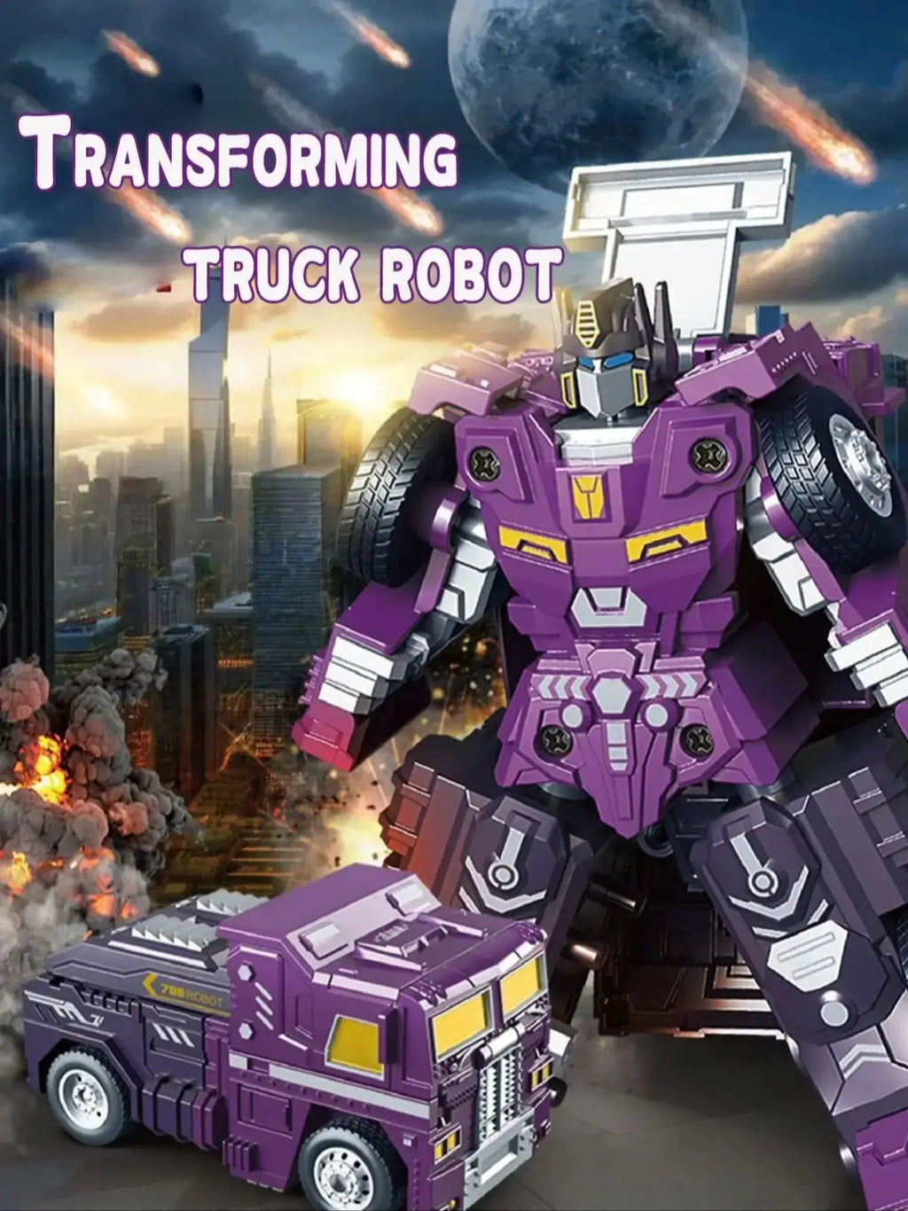 Children's transformable car toys, baby truck, mecha, robot, Police officer model, educational boy,Children's transformable toys